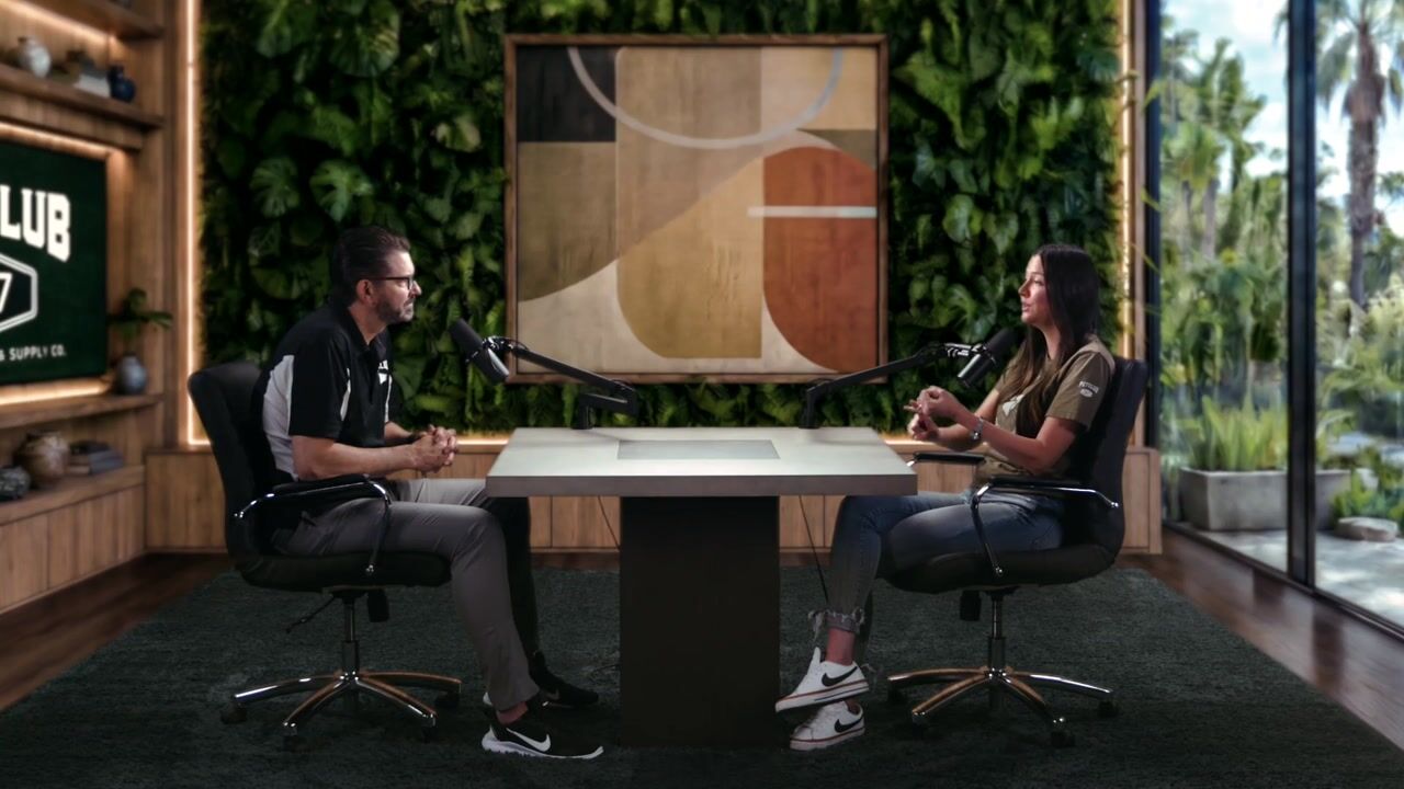 The Grove branded virtual set