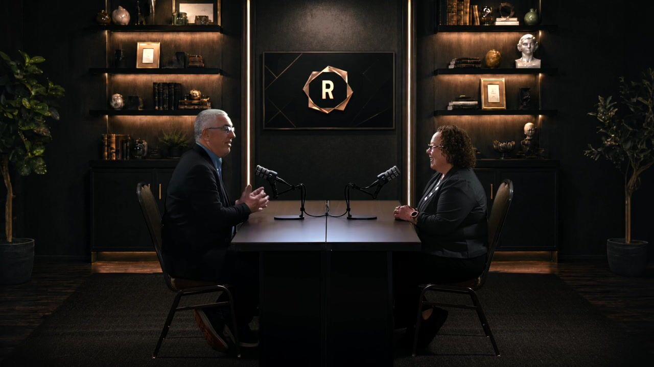 The Study branded virtual set