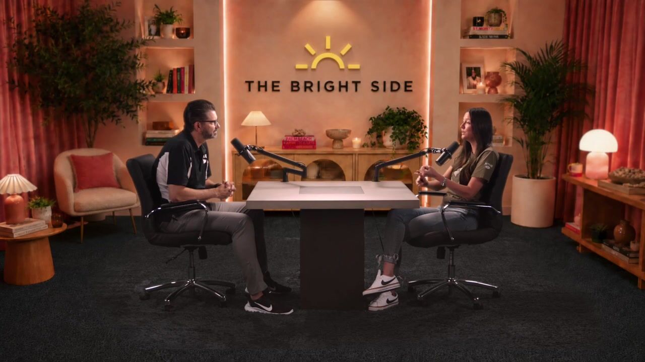 The Bright Side branded virtual set