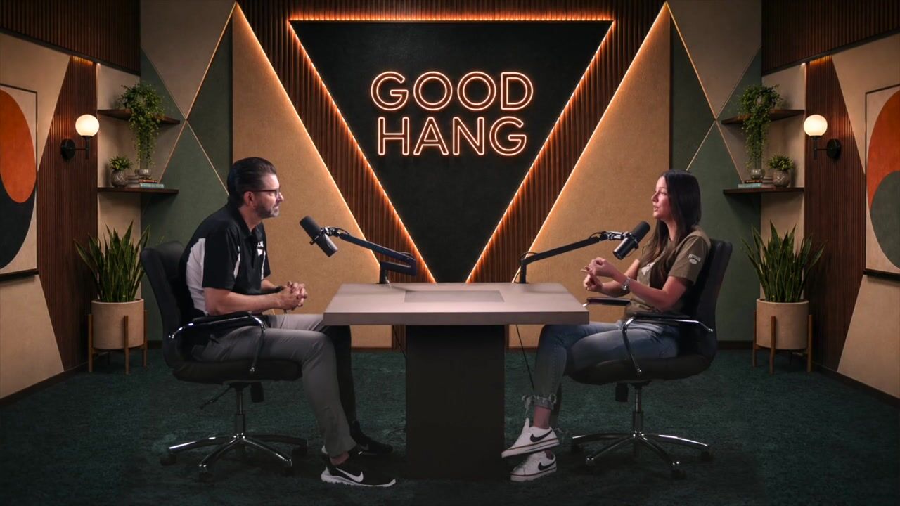 Good Hang branded virtual set